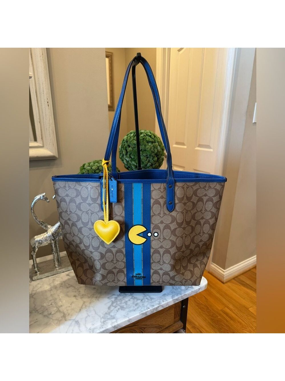 Coach - NWT Pac-Man Tote with Pouch and unbranded bag charm - Limited Edition